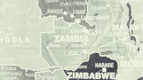 detailed map of southern african countries