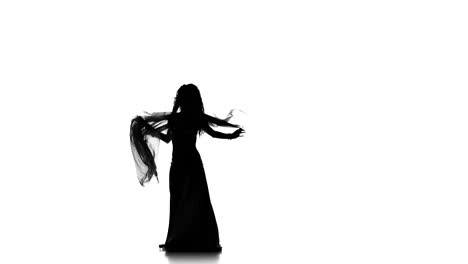 silueta de una bailarina del vientre