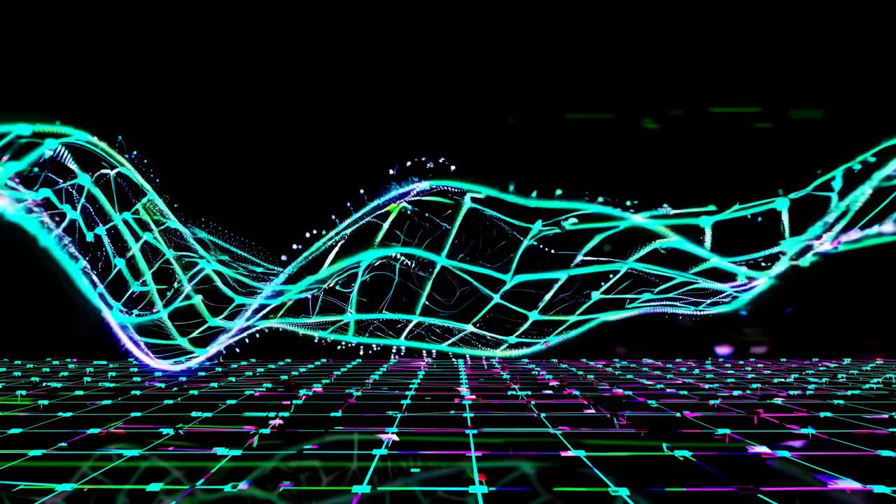 Abstract Futuristic Network Visualization