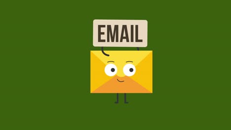 envelope holds sign with word email.