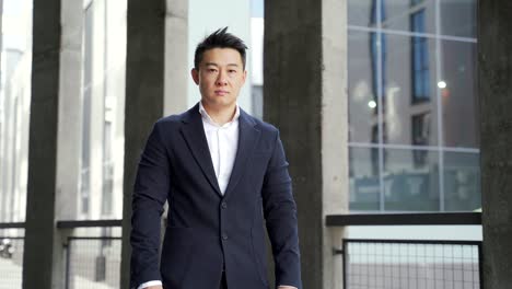 portrait of a young confident successful asian businessman looking at camera