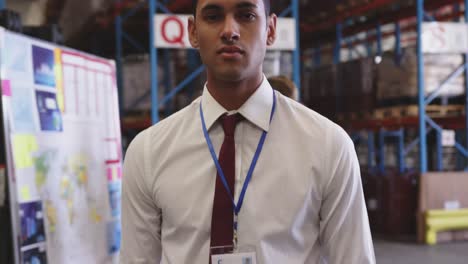 portrait of a young man in a warehouse 4k