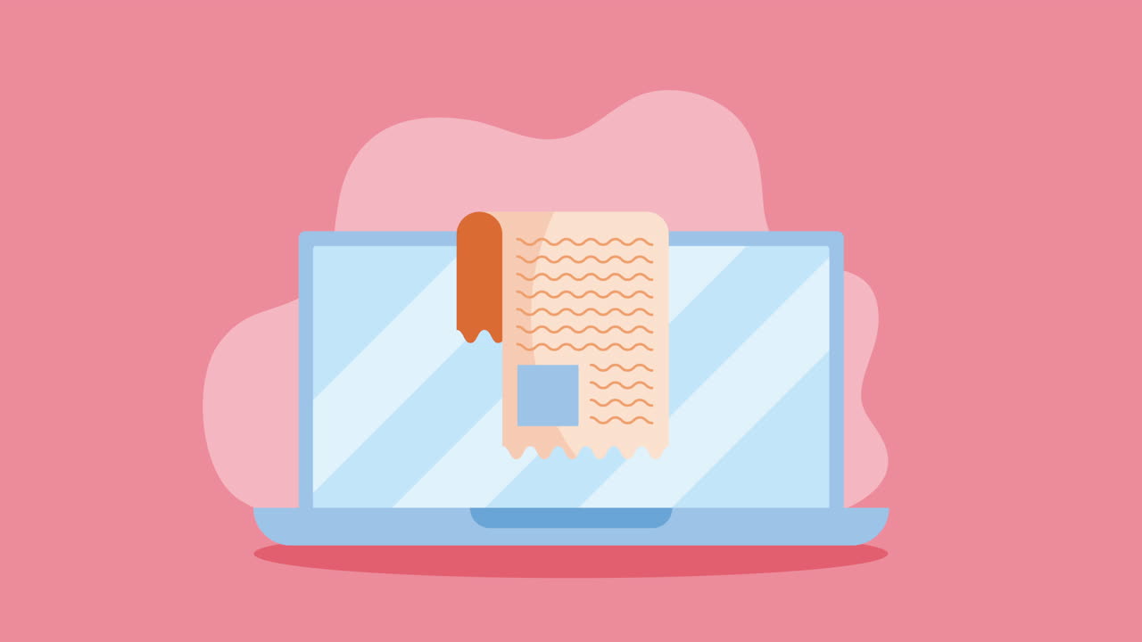 뉴스 기사를 가진 노트북