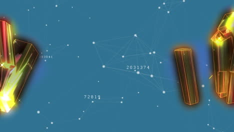animation of network of connections over cup of coffee