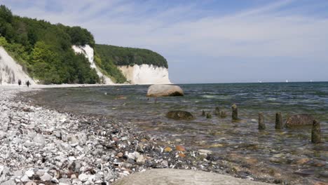 chalk cliffs on ruegen rügen in germany, mecklemburg vorpommern on a beautiful sunny day