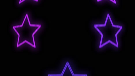 Pulsing-purple-stars-pattern-with-neon-light-in-casino-style