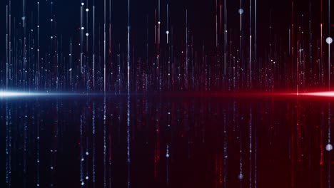 파란색과 빨간색의 입자 게임 트레일러 제목 영화 콘서트 무대 배경 루프