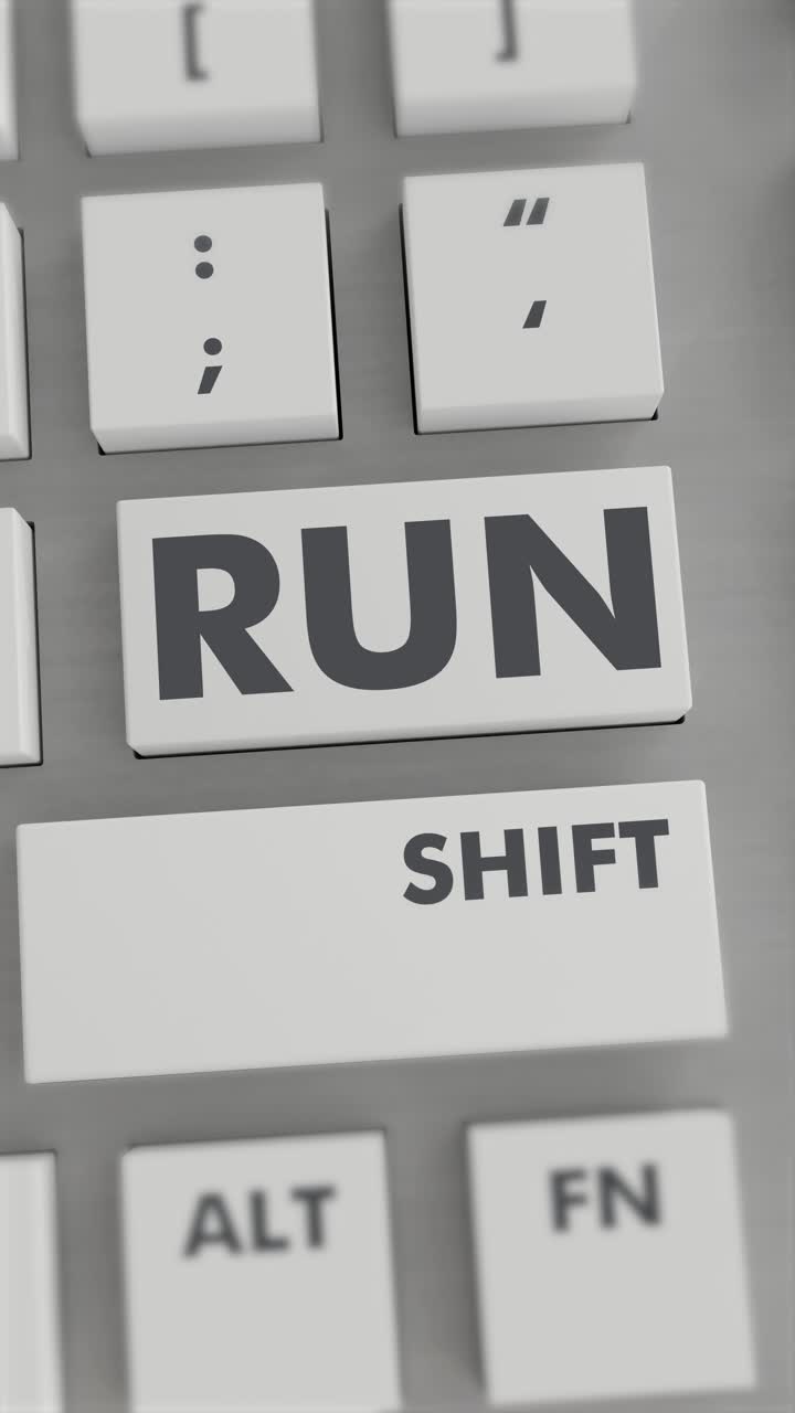 RUN BUTTON PRESSING ON KEYBOARD Vertical Video