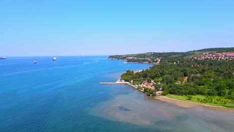 stunning aerial 4k drone footage of a slovenian coastal beauty