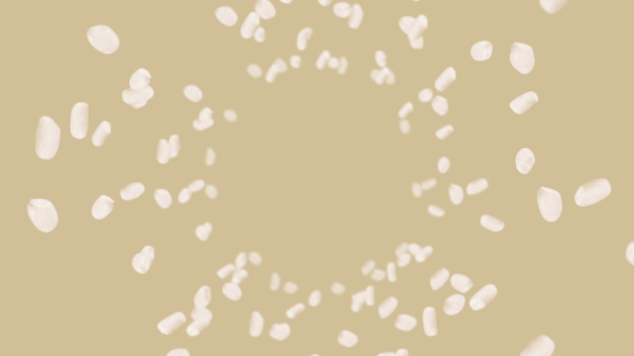 갈색 배경에 많은 을 날려. . 은. 채식주의자. 건강한 음식.  회전의 3d 루프 애니메이션.