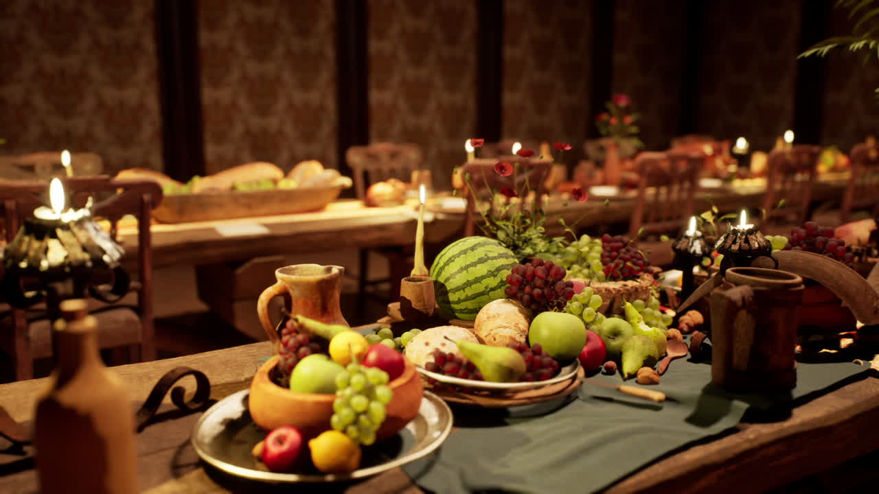 중세 잔치 식탁