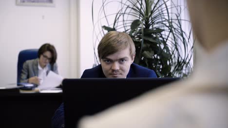 business people working in office