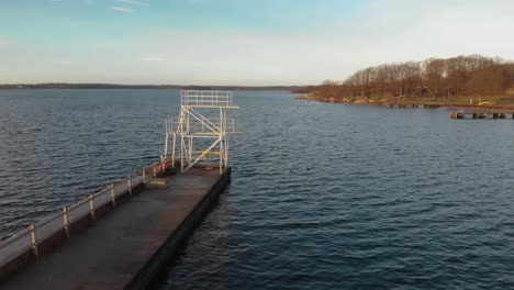 aerial footage over a beach in salto karlskrona, sweden called saltosand-3