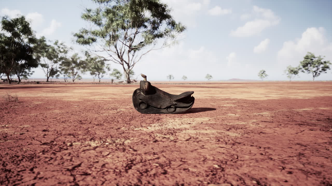 Sella abbandonata nell'Outback australiano