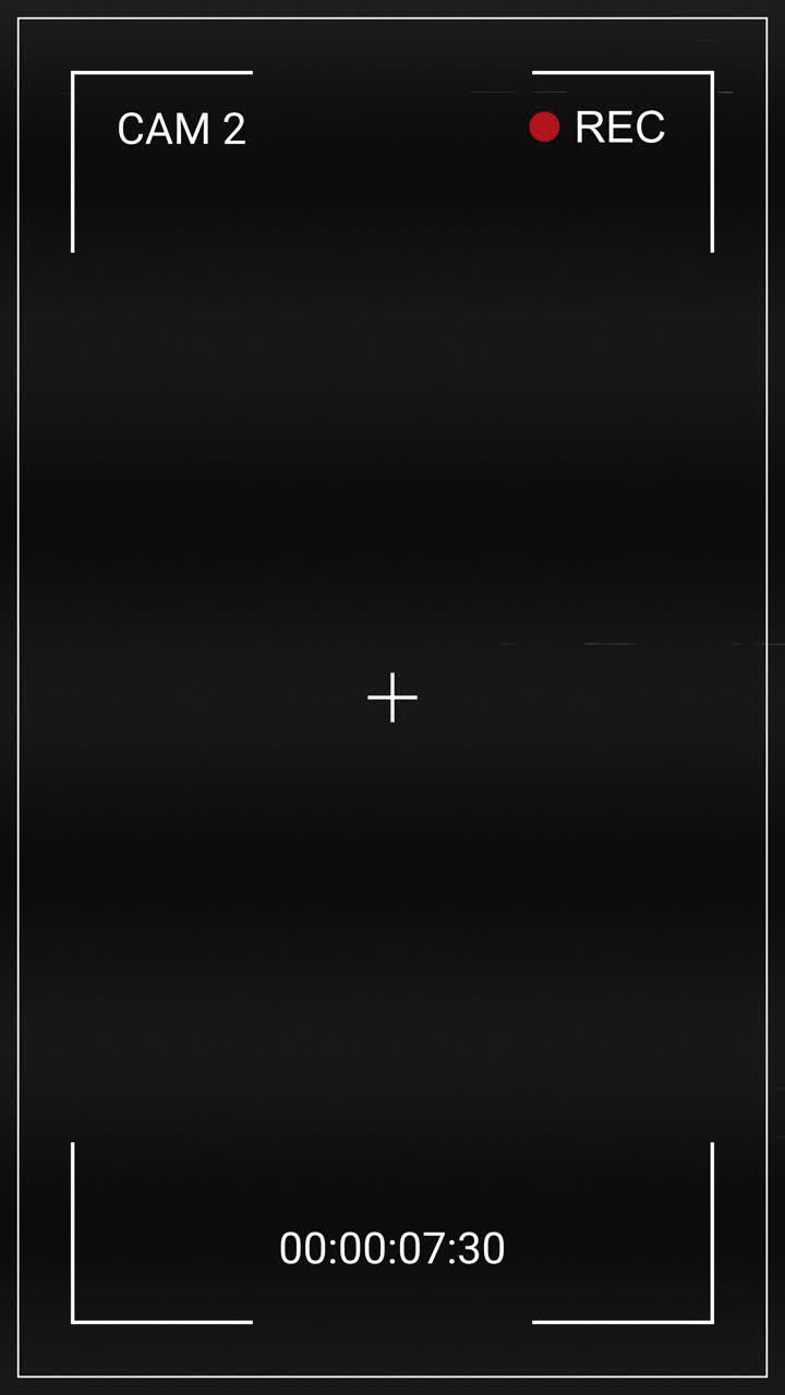 Digital Camera Recording Interface Overlay on Black Screen