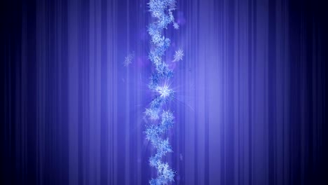 el símbolo del invierno brillante con los copos de nieve de belleza. vórtice de la nieve de giro. patrón de invierno. la belleza bailando copos de neve. animación de bucle abstracto.