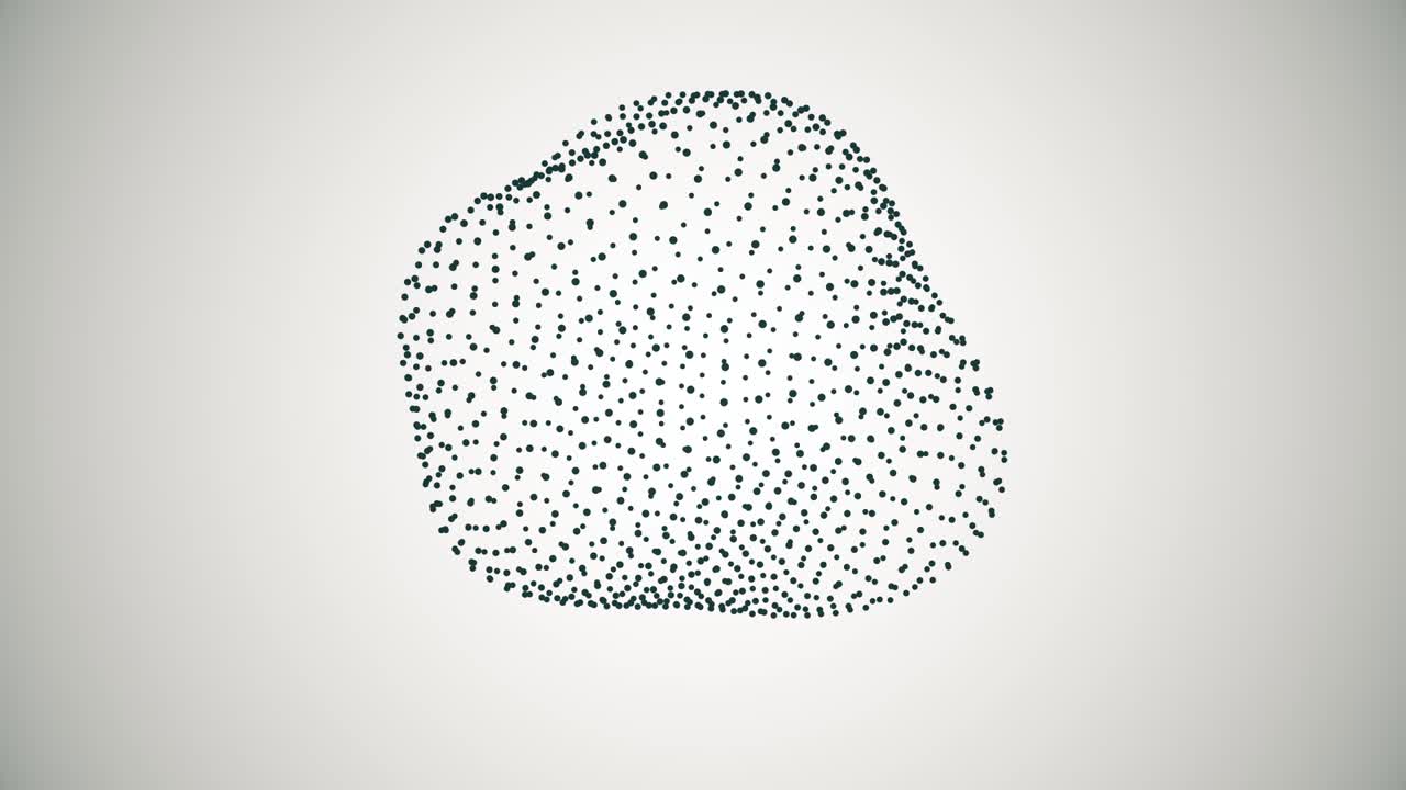 esfera de metamorfosis abstracta animada a partir de letras, forma futura en 4k