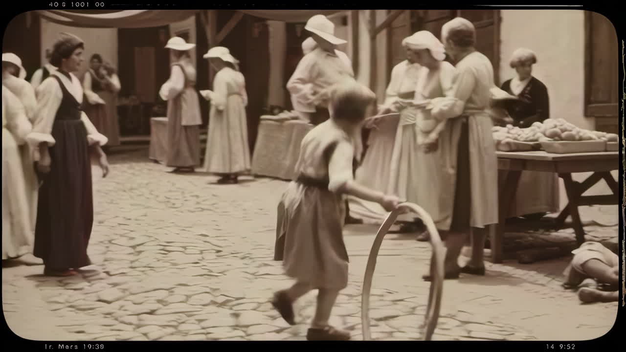 A Historical Market Scene in South America