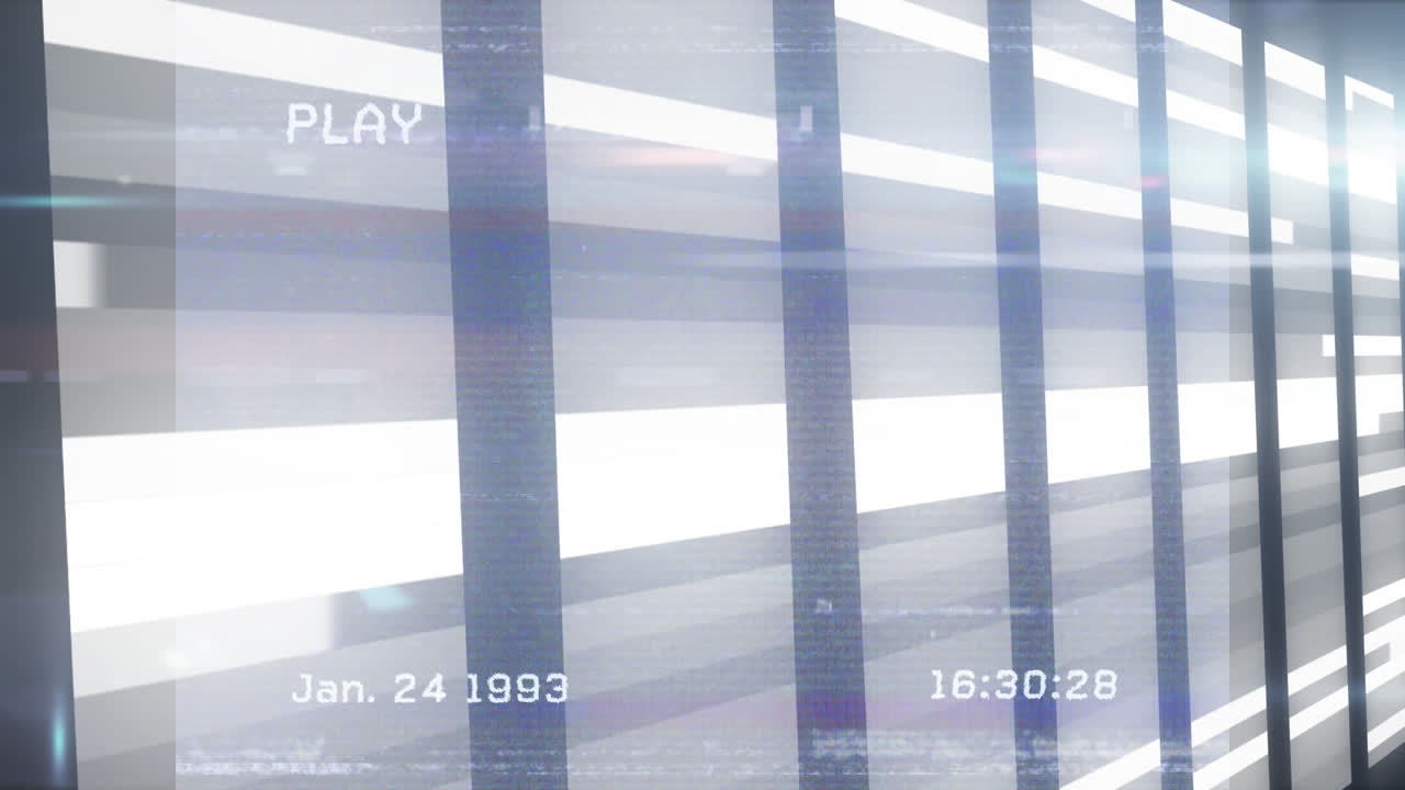 파란색 배경 위에 색 선의 애니메이션