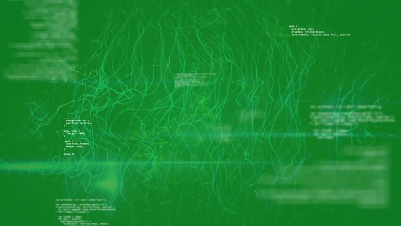 Animation of data processing in blue space