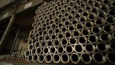 steel pipes stacked on a pallet