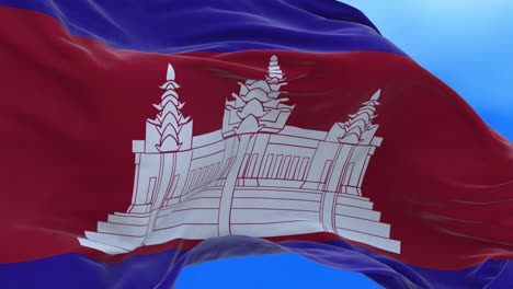seamless loop of cambodian flag.
