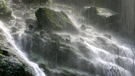 close-up of bottom of a waterfall.