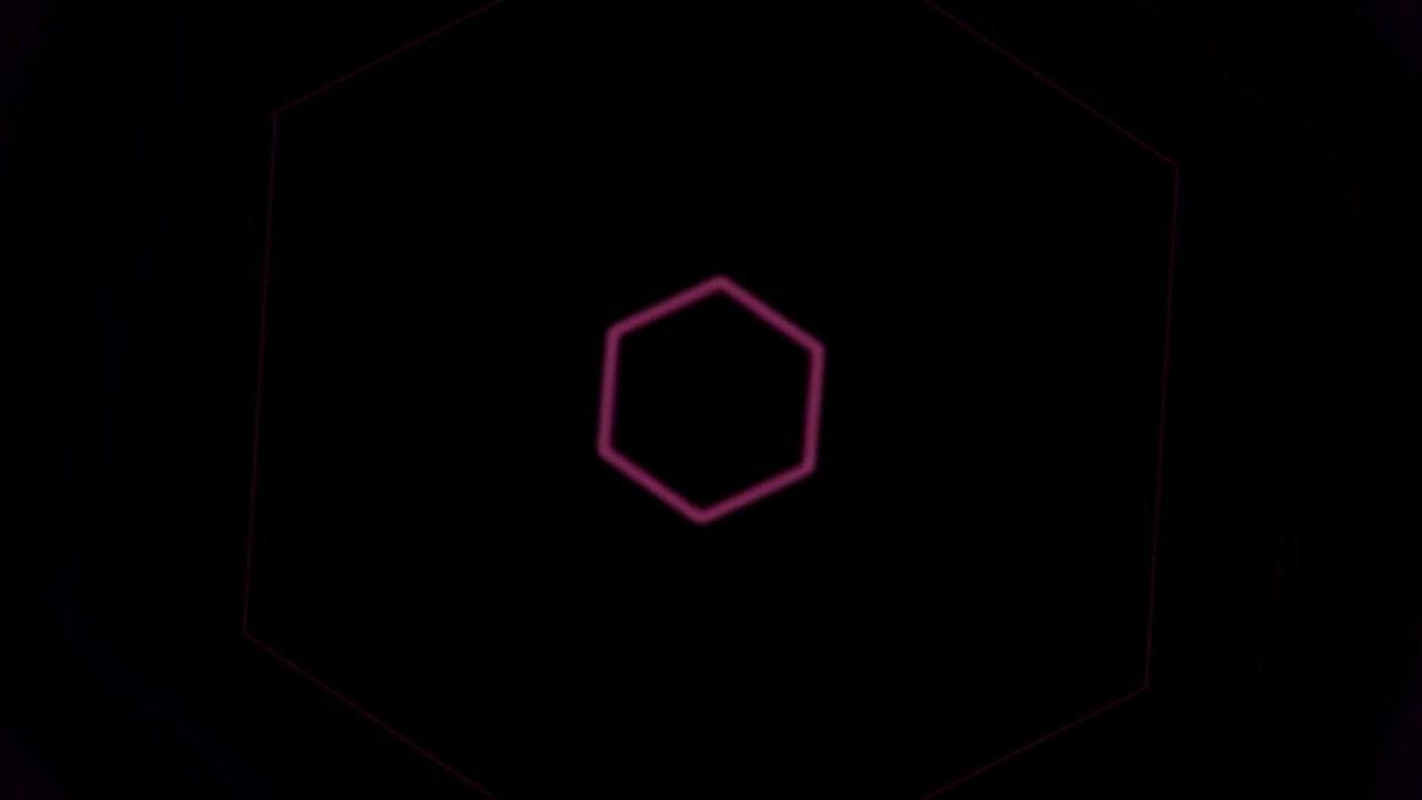 Abstract Glowing Pink Hexagon Tunnel Animation