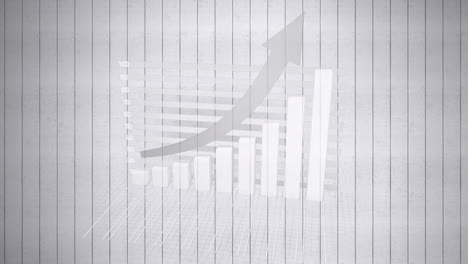 animación del procesamiento de datos financieros sobre un fondo gris