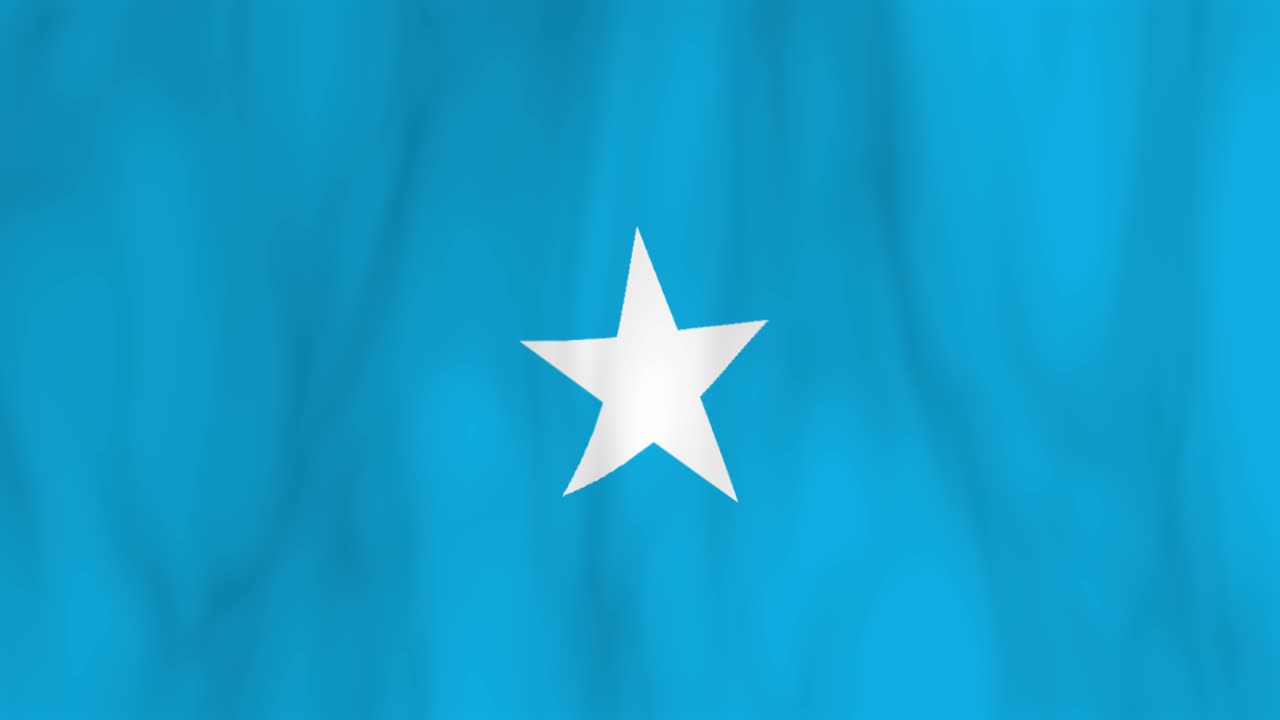 bandera azul con estrellas blancas ondeando