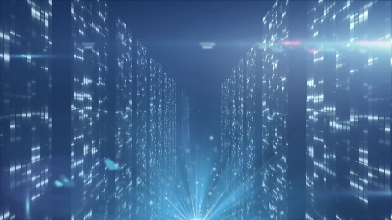 Animation of data processing over computer server