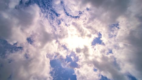 4k.time lapse solar halo of clouds halo (optical phenomenon)