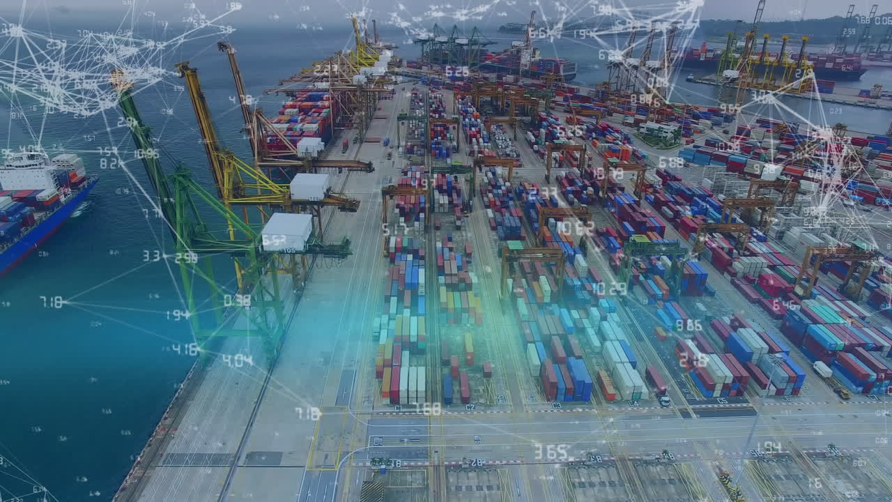 ángulo alto de un muelle de navegación