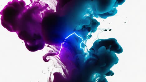 abstract ink explosion with lightning effect