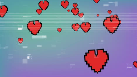 iconos de corazón y estática