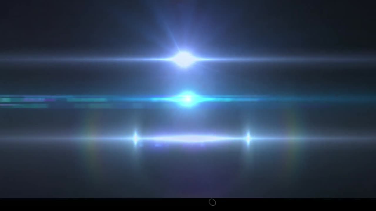 파란색 배경에서 움직이는 반 ⁇ 이는 불빛의 애니메이션