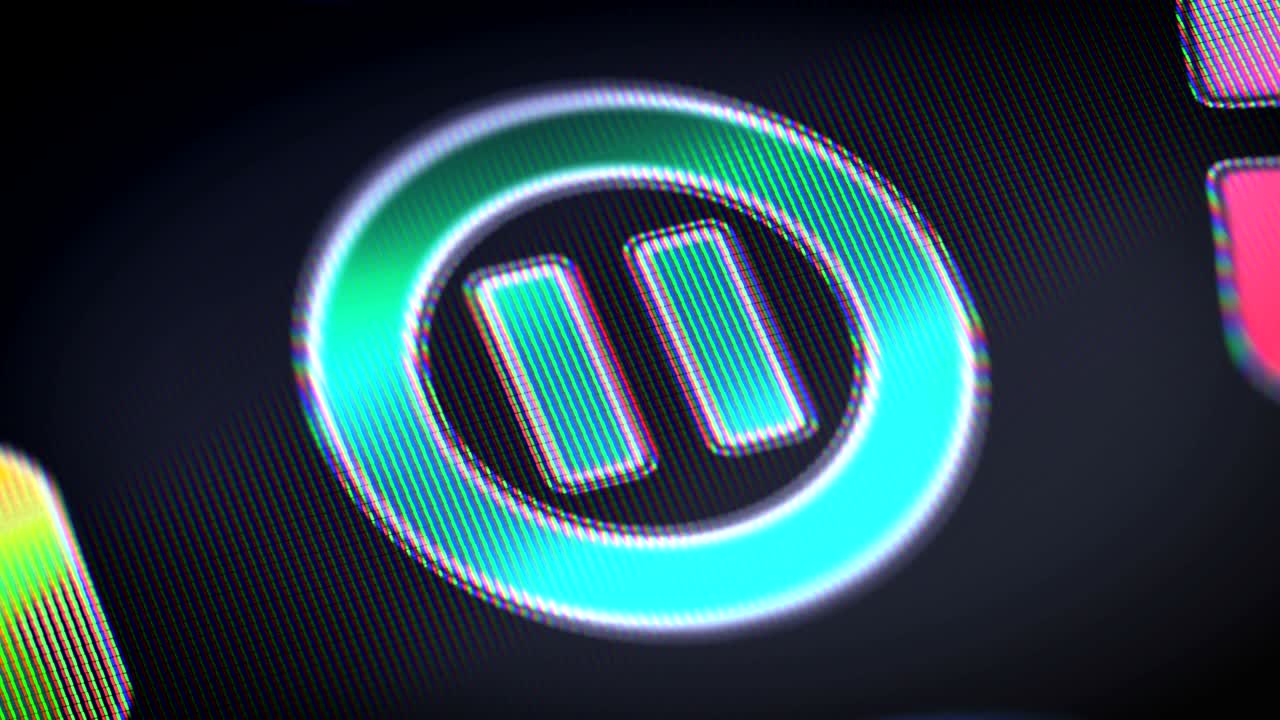 화면에 있는 잠시 멈추기 아이콘 (pause icon)