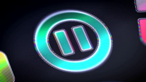 el icono de pausa en la pantalla.