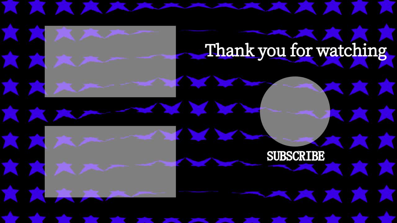 스타 웨이브 엔드 카드 엔딩 스크린 모션 그래픽