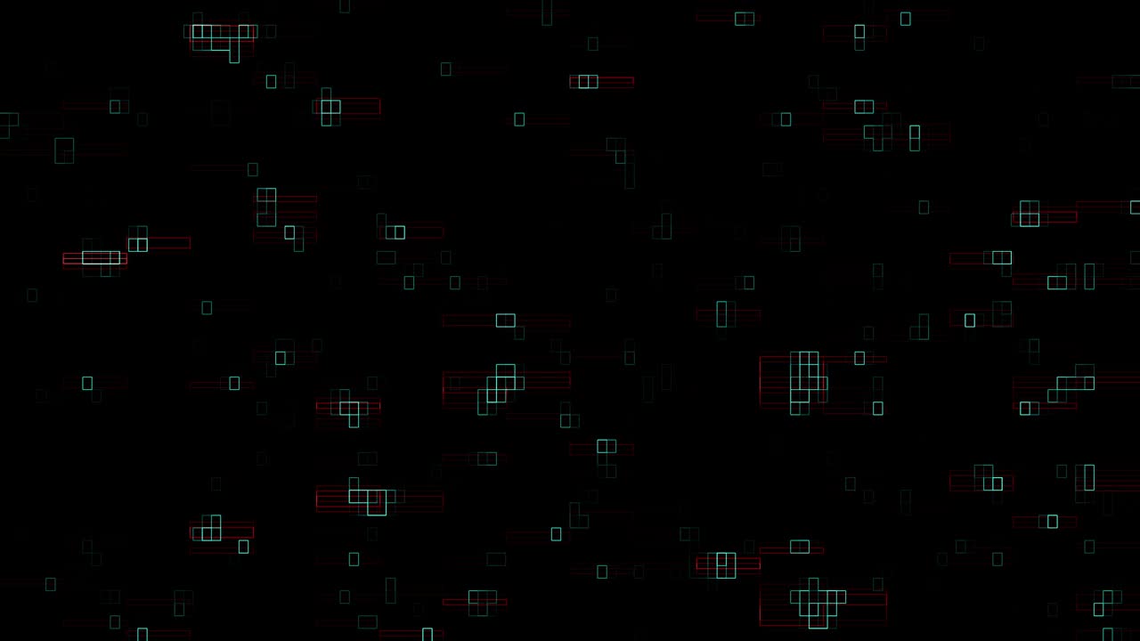 Colorful digital square circuit modern animated background