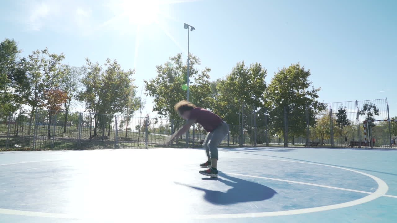 dancing man young talented street dancer breakdancing performing various freestyle dance moves fit