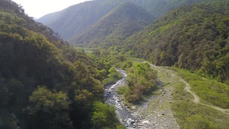 beautiful landscape in the mountain jungle in northwest argentina