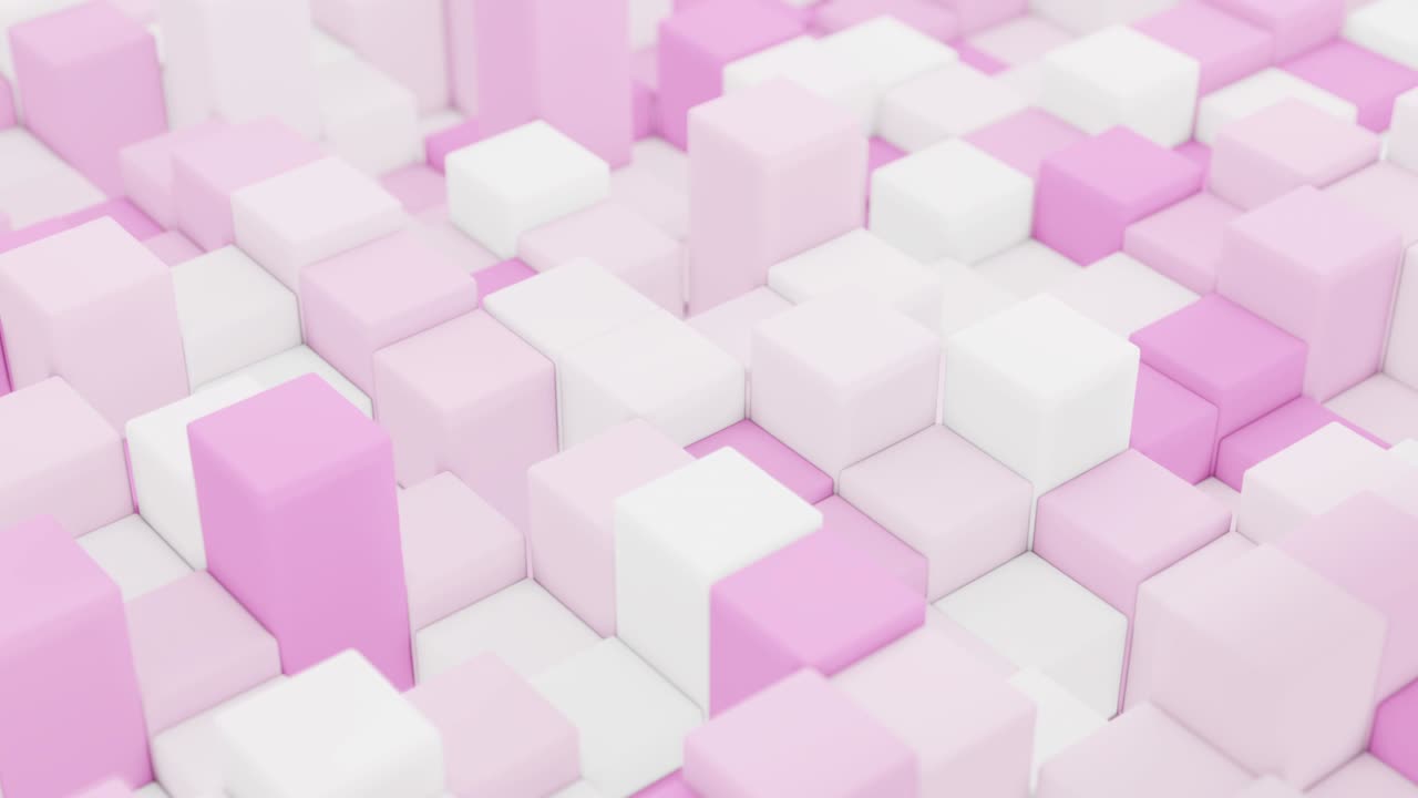 animación abstracta renderizado en 3d. cubos en bucle. fondo sin costuras.