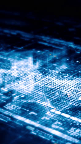 avanzado metaverso, telemetría de datos digitales de alta tecnología con números encriptados, visualización de fondo dinámico para formato de visualización de pantalla vertical de escritorio de computadora