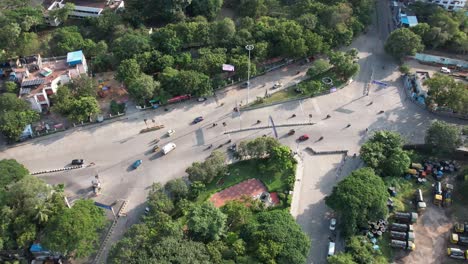 imágenes aéreas de drones del cruce de nugambakkam