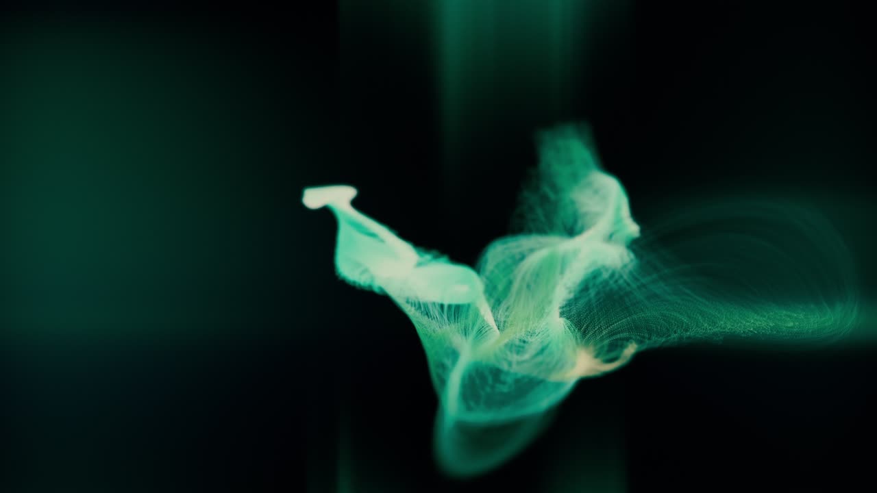 fondo de onda de partículas de flujo desenfocadas abstractas