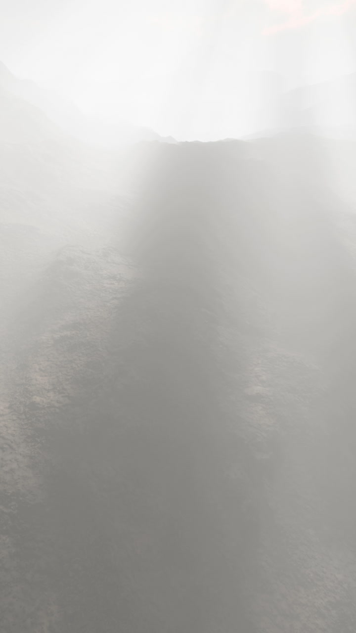 안개 가 가득 한 산악 풍경