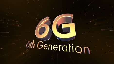 Animation-Von-6g-6.-Generation-Auf-Schwarzem-Hintergrund