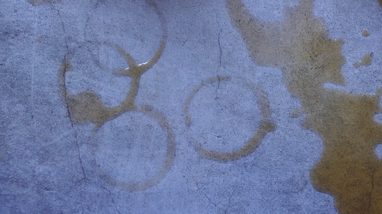 Dirty Concrete Floor with Liquid Stains