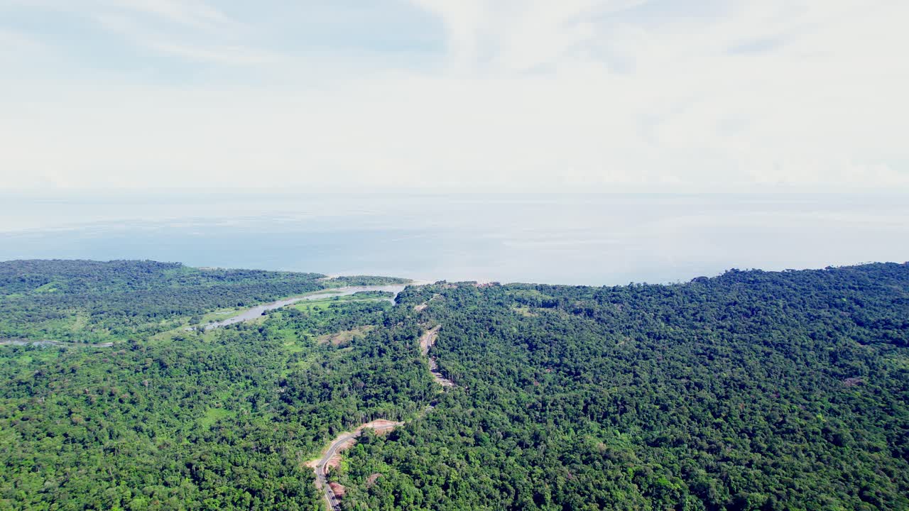 interminable camino sinuoso a través de los bosques